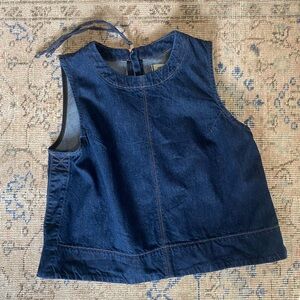 Madewell Dark Blue Denim Tank size medium